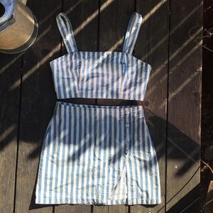 Forever 21 2-Piece Sailor Stripe Set